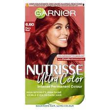 One can also go for red hair highlights instead of colori. Garnier Nutrisse Ultra Permanent Hair Dye Fiery Red 6 6 Sainsbury S