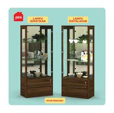 Jual lemari display lemari hias pintu kaca di lapak. Jual Pira Bavarian Voxy Sc75d Lemari Rak Display Kaca Murah Mei 2021 Blibli