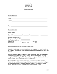 The buyer shall have insert number months from the date of this contract to return the dog for a full refund of the purchase price. 16 Printable Puppy Sale Contract Template Forms Fillable Samples In Pdf Word To Download Pdffiller