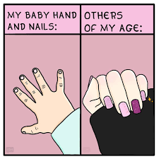 Happysaddoodles On Instagram My Baby Hands And Nails Saw This Meme Somewhere And My Hands Couldn T S Baby Nails Baby Hands How To Clean Makeup Brushes