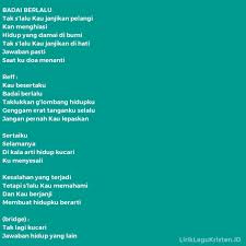 Yang mencari damai di hati. Badai Berlalu Lirik Lagu Kristen