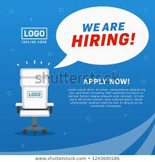 We Are Hiring Job Vacancy Poster With Empty Office Chair Illustration Ads For Millennial Hiring Poster Recruitment Ads Job