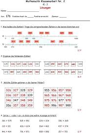 Klassenarbeit Zu Zahlenraum Bis 1000 Klassenarbeiten Mathematik Lernen Mathe Test