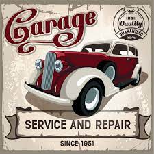 Retro Auto Service And Repair Poster Vector 02 Retro Cars Retro Poster Auto Service