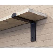 Crates Pallet 6 In Black Steel Shelf Bracket For Wood Shelving 69101 The Home Depot Steel Shelf Brackets Shelf Brackets Steel Shelf