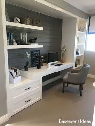 Office space with flexible contracts. Basement Remodel Laundry Home Office Decor Home Office Space White Built Ins