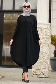 Neva Style Simli Siyah Tesettur Tunik 49431s Tesetturisland Com Moda Stilleri Basortusu Modasi Moda Kiyafetler