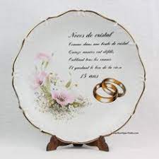 50 ans de mariage, ça se fête ! Assiette En Porcelaine Noces De Cristal Pour 15 Ans De Mariage P 20 Idees Pour Noces De Cristal Decorative Plates Plates