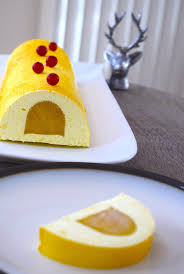 Buche Vanille Chocolat Blanc Insert Passion Gobel Recettenoel Recette Dessert Noel Chocolat Blanc Chocolat