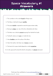 Do you like learning about new things in english? Space Vocabulary Exercise 01 Ks2 Stp Books
