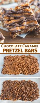 Salted Chocolate And Caramel Pretzel Bars Gateaux Et Desserts Bretzel Au Chocolat Bretzels