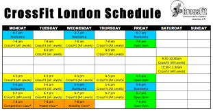 Expanded 2012 Crossfit London Class Schedule Crossfit London