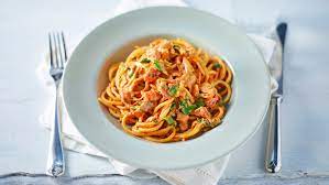 Creamy Chilli Bacon And Tomato Spaghetti Recipe Bbc Food