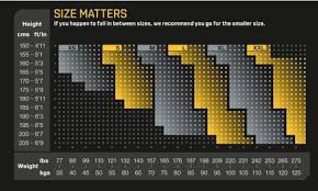 73 Bright Craft Jersey Size Chart