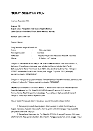 Contoh permohonan berdasarkan pasal 53 uu ap. Doc Surat Gugatan Ptun Esra Fuza Academia Edu