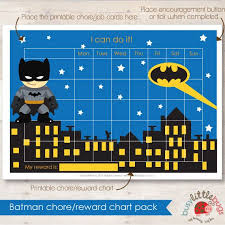Batman Chore Reward Chart Pack Automatic Download Via Etsy