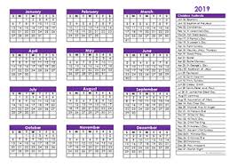 2019 Christian Calendar Christian Religious Festival