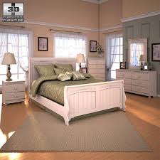 White cottage furniture and interiors. Ashley Cottage Retreat Sleigh Bedroom Set 3d Model Furniture On Hum3d