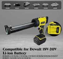 Cordless Caulking Gun 10oz/300ml Electric Caulk Adhesive Gun 4-Speeds with  450lm LED Light for Dewalt 20V Battery (No Battery) - AliExpress