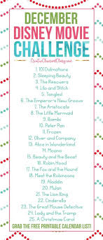 Countdown To Christmas Disney Style With Friends And Family Try This December Christmas Disney Disney Movie Marathon Winter Activities For Kids Disney Movies