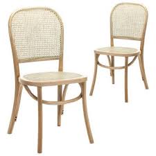 Luca Beech Rattan Dining Chair Set Of 2 In 2020 Rattan Dining Chairs Dining Chairs Dining Chair Set