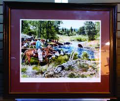 Paul Calle Framed Signed And Numbered Print Will Give Any Lodge A Great Western Feel This Print Has Been Certified By The Franklin Art Fine Art Great Western