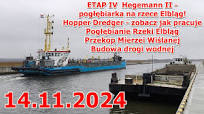 ETAP IV Hegemann II pogłębiarka na rzece Elbląg! Hopper Dredger - zobacz Pogłębianie Rzeki Elbląg