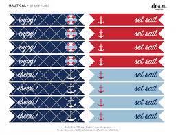 free nautical birthday and baby shower printable straw flags catchmyparty com nautical birthday baby shower party planning baby boy shower party