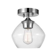 Discover & compare the best options for your search. Globe Electric Harrow 1 Light Semi Flush Mount Ceiling Light In Chrome With Clear Glass Shade Bed Bath Beyond