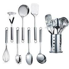 Check spelling or type a new query. Review Of 7 Piece Kitchen Utensil Set Made Of Stainless Steel With A Holder Cookware Cooking Spoon Kitchen Utensils Zanzumi The Best Price Online