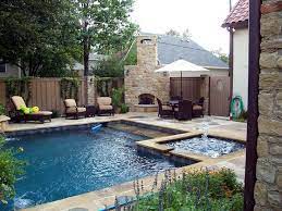 Aboveground and in ground swimming pools with installation (no. Rectangular Pool With Hot Tub Google Search Backyard Pool Landscaping Rectangular Pool Pool Landscaping
