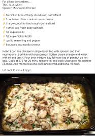 Cream cheese, eggs, sweetener, flavoring and sour cream (or greek yogurt). Low Carb Chicken Spinach Mushroom Bake Low Carb Chicken Recipes Food