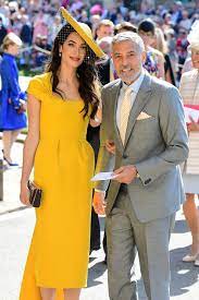 Doch die kannten das königliche paar angeblich gar nicht. Amal Clooney Wore A Stunning Yellow Dress To The Royal Wedding Wedding Guest Outfit Nice Dresses Guest Outfit