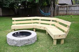 The combo makes for an extraordinary some fire pit seating areas are organized around a hole in the ground, others around a raised module that's fixed to the ground and others around a. Build Your Own Curved Fire Pit Bench A Beautiful Mess