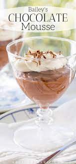 Bailey S Chocolate Mousse Recipe Mousse Recipes Chocolate Mousse Baileys Irish Cream