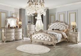 Acme 27440q 5 Pc Gorsedd Antique White Finish Wood Queen Bedroom Set Decorative Carvings Tufted Accents In 2019 New House Queen Bedroom Bedroom Bedroom S