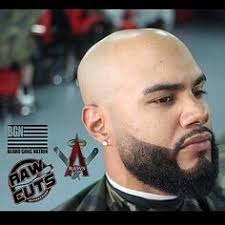 Bald Fade Haircut With Beard Black Man Pin On Hair Cuts