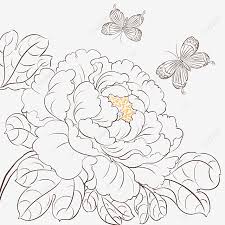 Perempuan ini menulis begini, sumpah. Gambar Lukisan Bunga Peony Clipart Hitam Dan Putih Lukisan Garis Peony Rama Rama Peony Png Dan Psd Untuk Muat Turun Percuma