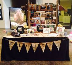 Discover awesome ideas for grad party decor! Graduation Table Decorations Ideas Pictures Of Photo Als Pic On Bdcd Graduate Graduation Party Pictures Graduation Party Picture Display Graduation Party High