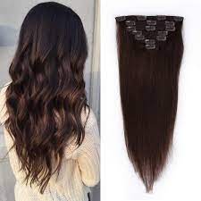 18 in to ft conversion. Amazon Com 18 Inches Clip In Extensions Real Human Hair 70g 7pcs 16 Clips Straight 100 Remy Human Hair Extensions For Women Dark Brown 2 Color Beauty