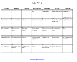 july monthly meal plan with calendar easy recipes mom