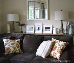See more ideas about sofa shelf, home decor, living room designs. Shelf Behind Couch Looks Like A Sofa Table But Not Cute Sofa Table Decor Table Behind Couch Narrow Sofa Table