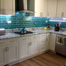 emerald glass subway tile pebble tile