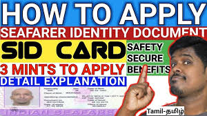 .identity document (sid) in compliance with the standards of the international labor organization (ilo) convention no. Easy Way To Apply Sid Card Tamil Cruzotels Vlog