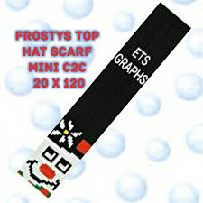 Frostys Top Hat Scarf Mini C2c Graph With Written Color Chart