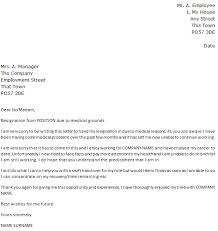I am sending this cover letter and my resume to introduce myself to you. Letter Of Resignation Due To Medical Reasons Icover Org Uk
