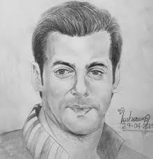 Pencil Sketch Of Bollywood Superstar Salman Khan By Nausherwan Khan Niazi Pencil Shading Pencil Sketch Male Sketch