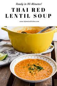 Thai Red Lentil Soup Recipe Red Lentil Soup Lentil Soup Lentils