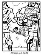 Of the 12, only joshua and caleb reported that god could lead his people to conquer and settle the land. Free Bible Coloring Pages Joshua And Caleb