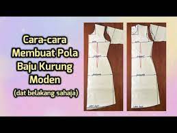 Sekarang ni tengah harga promosi rm45 sahaja untuk setiap satu jenis ebook. Eng Sub Pola Baju Kurung Moden Dat Belakang Sahaja Basic Bodice Pattern With Back Darts Only Youtube